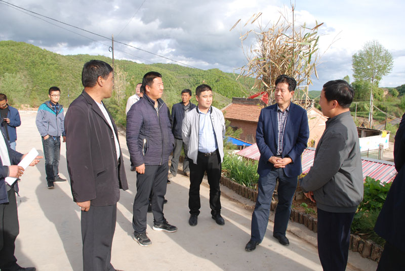 市政協主席張明泰調研清水縣扶貧攻堅進展，星火機床公司匯報為幫扶村所做的具體工作